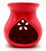 Brûleur Huile Céramique Ajouré Rouge 9cm