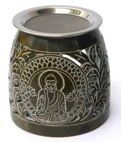 Brûleur d'Huile Essentielle en Pierre 10 cm — Bouddha
