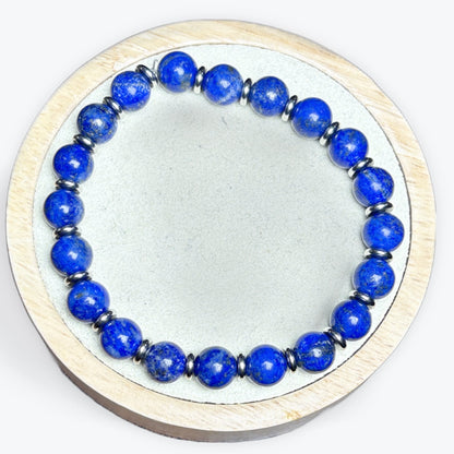 Bracelet Lapis-Lazuli 8mm avec apprêts