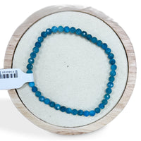 Bracelet Apatite bleu facetté - 2