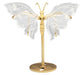 Papillon Cristal de Roche sur socle 14cm