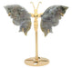 Papillon Labradorite sur socle 14cm