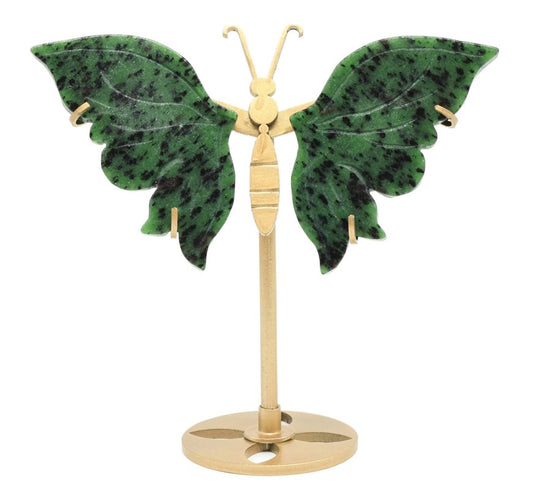 Papillon Rubis Zoïsite sur socle 14cm