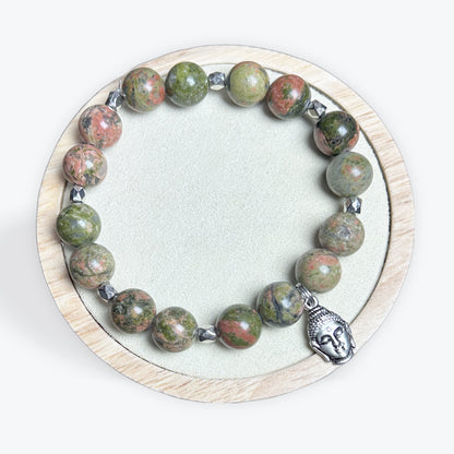 Bracelet Unakite 10mm Avec Apprêts - 2