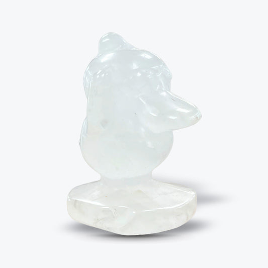Figurine Canard Pokémon Psykokwak sur Socle en Pierre Naturelle – Cristal de - Pièce unique | 10gr - 3,5x2,2cm