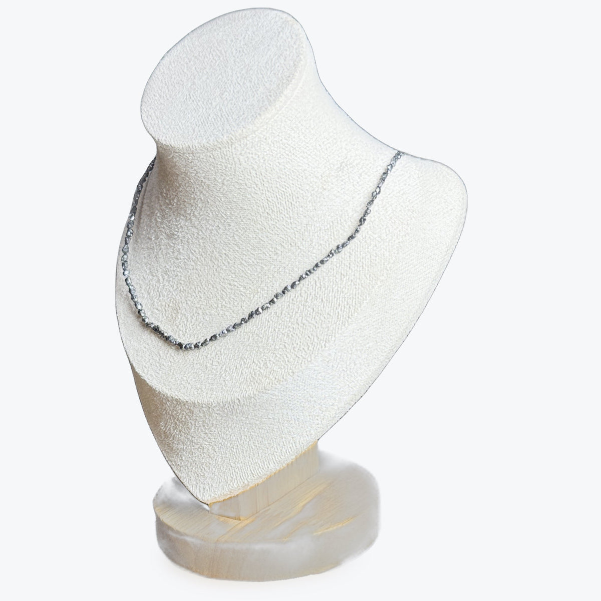 Collier Facette Plat Diamant Noir