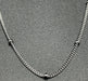 Chaîne Argent 925 + perles 1mm 45cm
