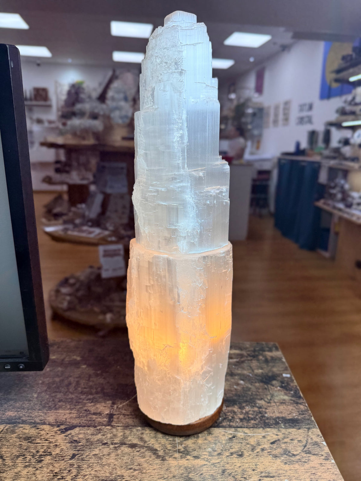Lampe de sélénite - 40x10cm - 3