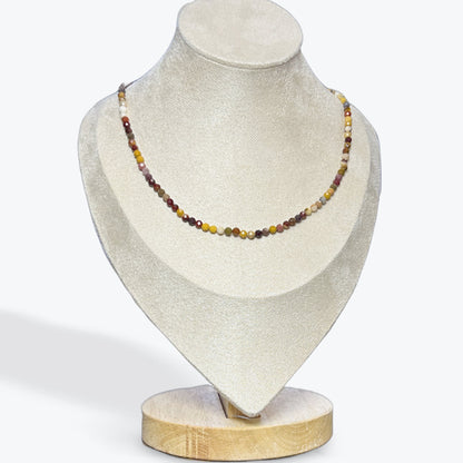 Collier Jaspe Mokaite facetté – photo 4