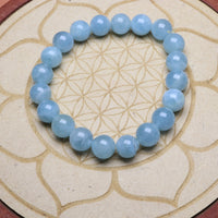 Bracelet Aigue marine 10 mm