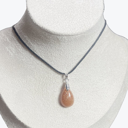 Pendentif Pierre de Lune Pêche — Bombé, Plat, Rond ou Goutte