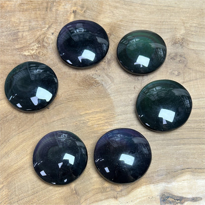 Galet rond - Obsidienne Œil Celeste