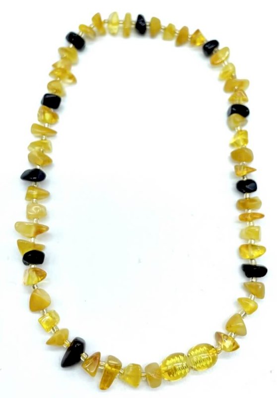 Collier Ambre Chips 45cm