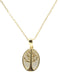 Collier Argent 925 Pierre de Lune & Arbre de Vie