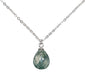 Collier Argent 925 Agate Mousse Goutte