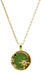 Collier Argent 925 Jade Verte & Etoiles