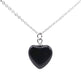 Collier Argent 925 Onyx Coeur