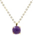 Collier Argent 925 Améthyste Carrée