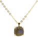 Collier Argent 925 Labradorite Carrée