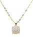 Collier Argent 925 Pierre de Lune Carrée