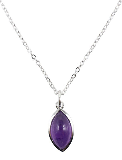 Collier Argent 925 'Larme Argentée' — Améthyste