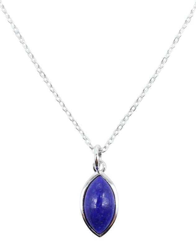 Collier Argent 925 'Larme Argentée' — Lapis Lazuli