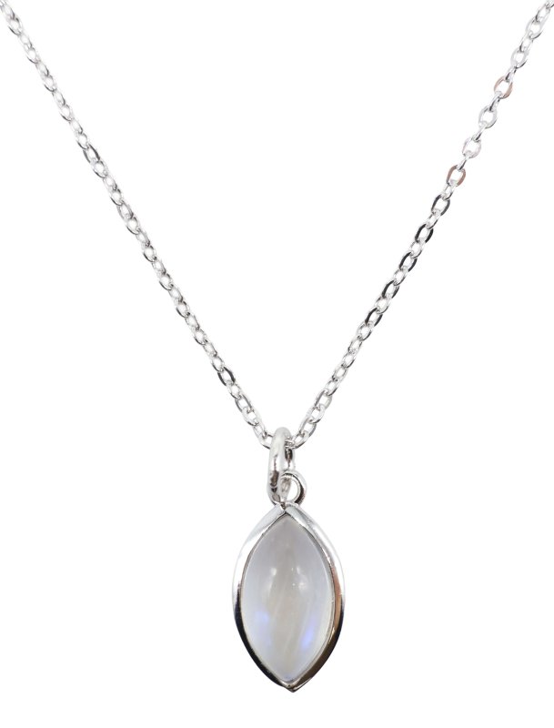 Collier Argent 925 'Larme Argentée' — Pierre de Lune