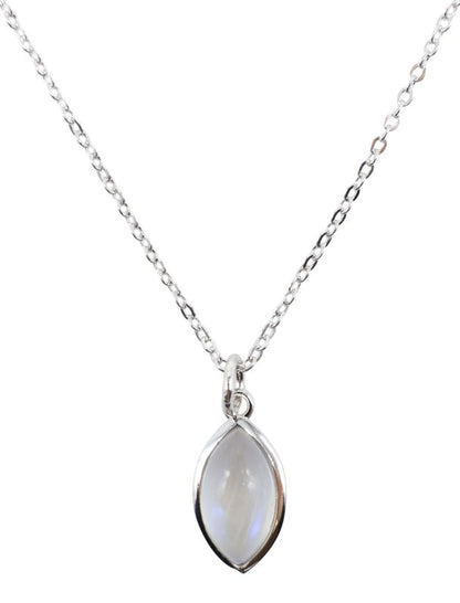 Collier Argent 925 'Larme Argentée' — Pierre de Lune