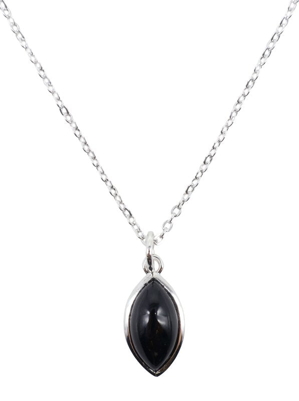 Collier Argent 925 'Larme Argentée' — Onyx
