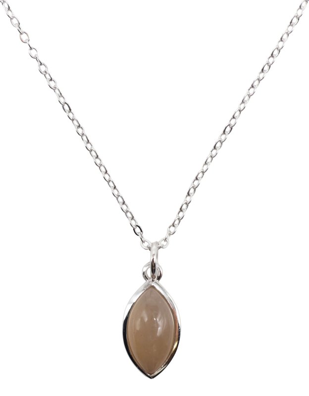 Collier Argent 925 'Larme Argentée' - Pierre de Soleil