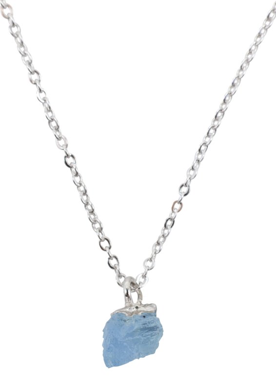 Collier Argent 925 'Cristal Sauvage' — Aigue Marine
