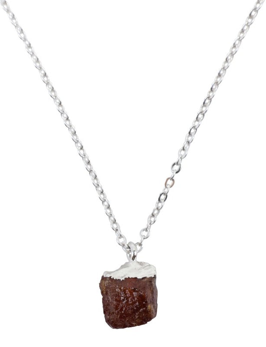 Collier Argent 925 'Cristal Sauvage' — Grenat