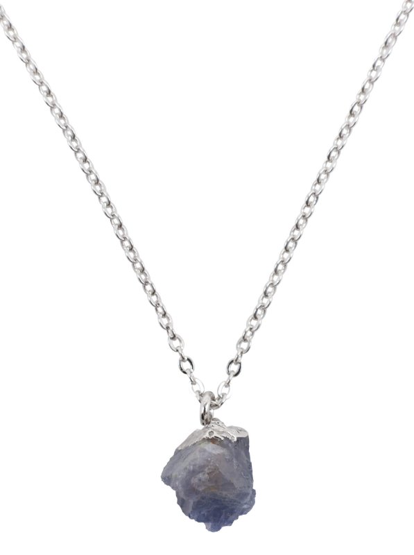 Collier Argent 925 'Cristal Sauvage' — Saphir Bleu
