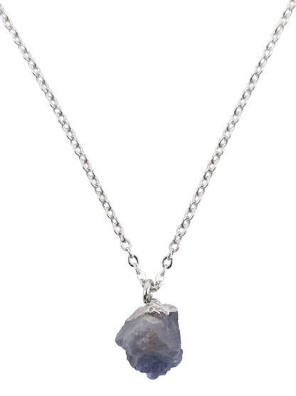 Collier Argent 925 'Cristal Sauvage' — Saphir Bleu