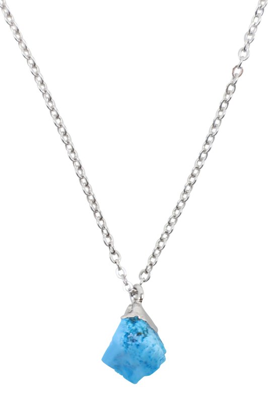 Collier Argent 925 'Cristal Sauvage' — Turquoise Pure