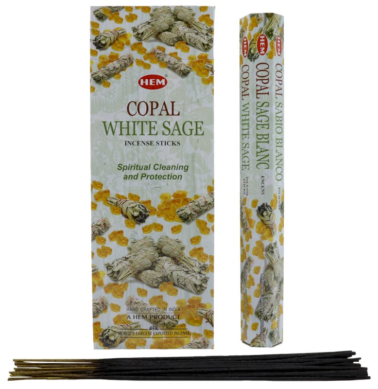 Encens HEM Sauge Blanche & Copal 6x20g