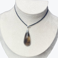pendentif quartz enfumé goutte
