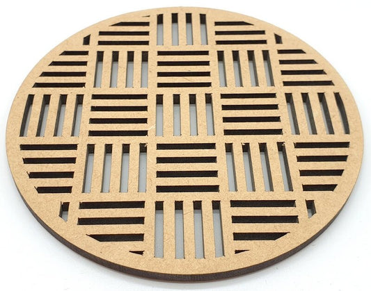 Plaque Bois Motif Neutre 10cm