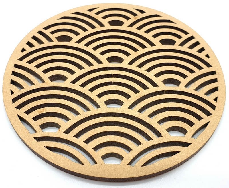 Plaque Bois Motif Soleil 10cm
