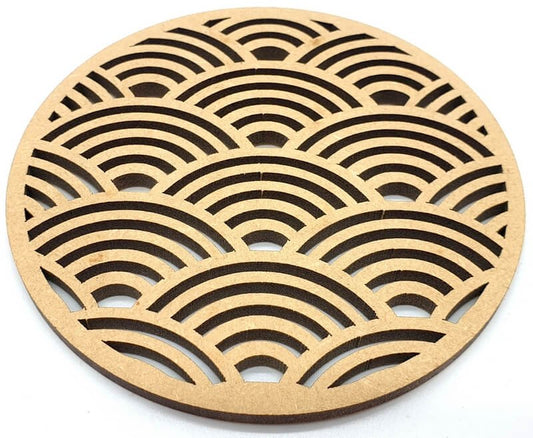 Plaque Bois Motif Soleil 10cm