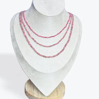 Collier Quartz Strawberry Facetté