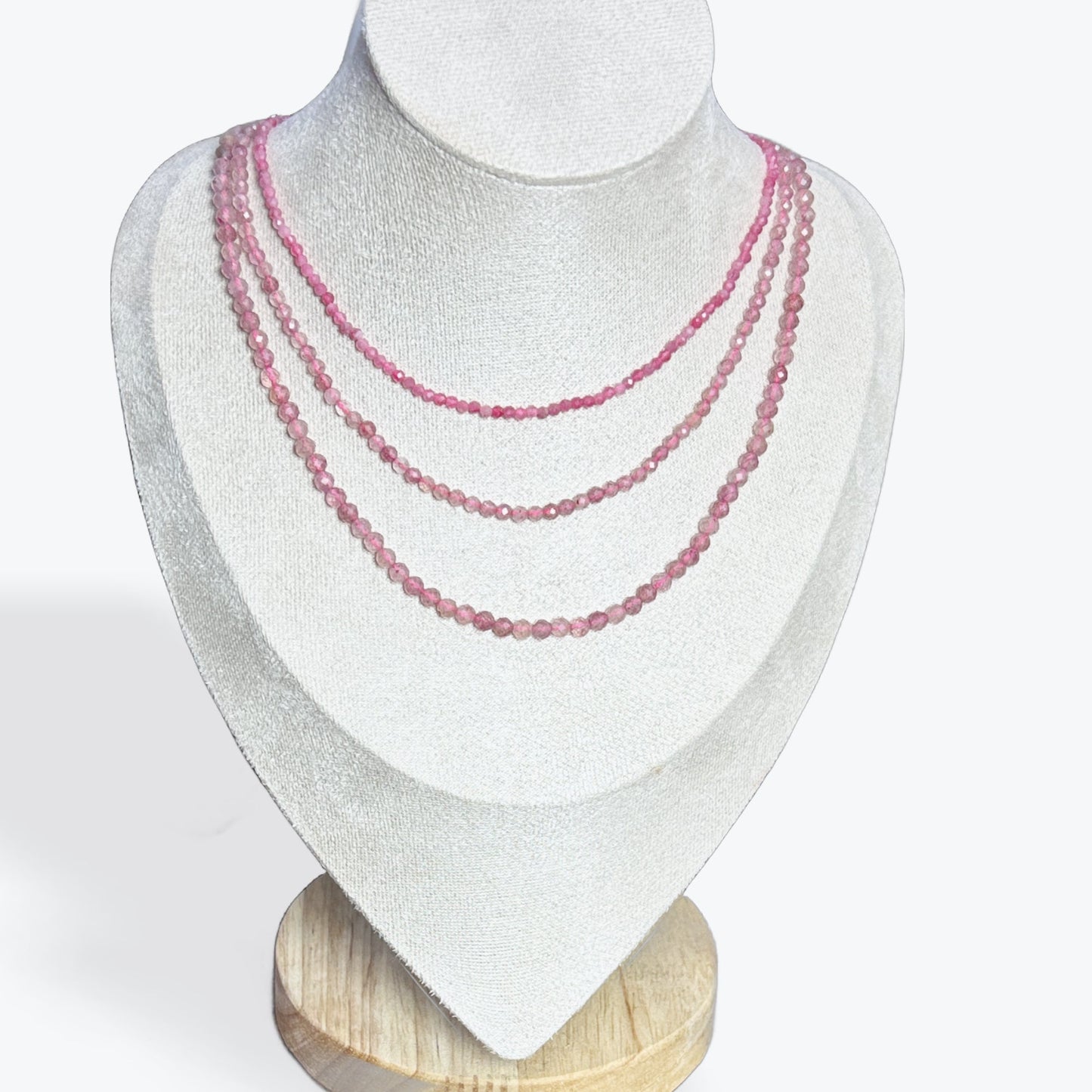 Collier Quartz Strawberry Facetté