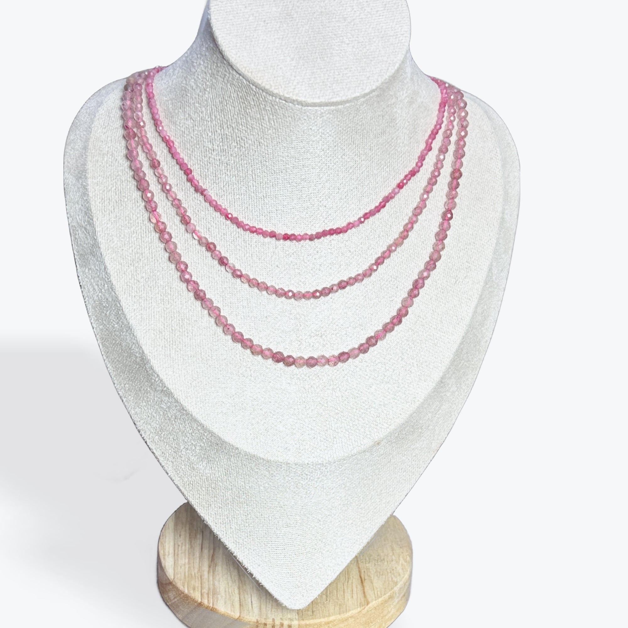 Collier Quartz Strawberry Facetté