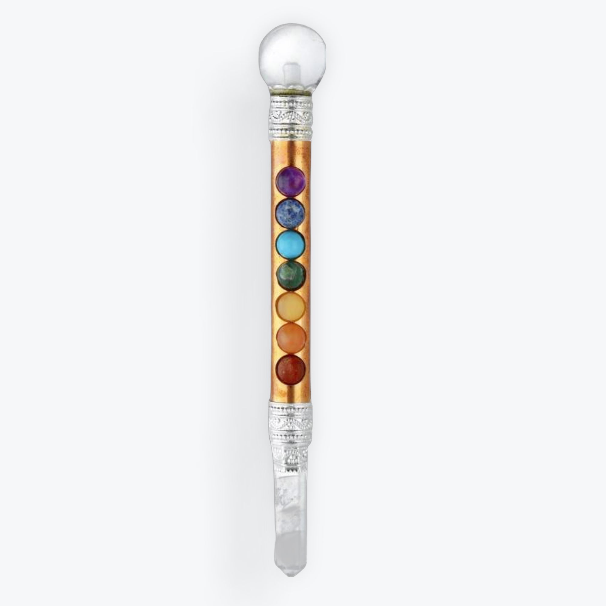 Tige de canalisation en cuivre avec 7 chakras