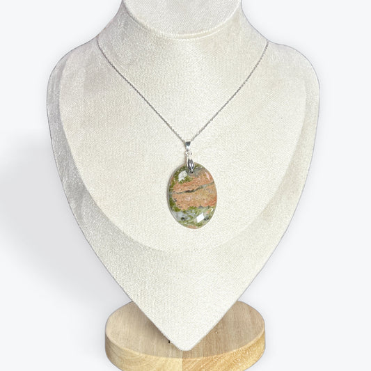 Pendentif Unakite Cabochon