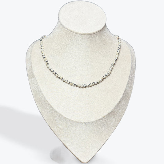 Collier Jaspe Dalmatien Facetté