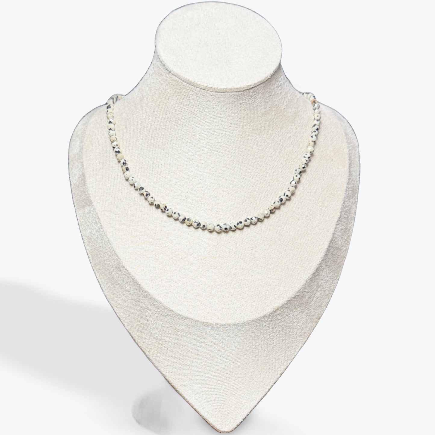Collier Jaspe Dalmatien Facetté - 2