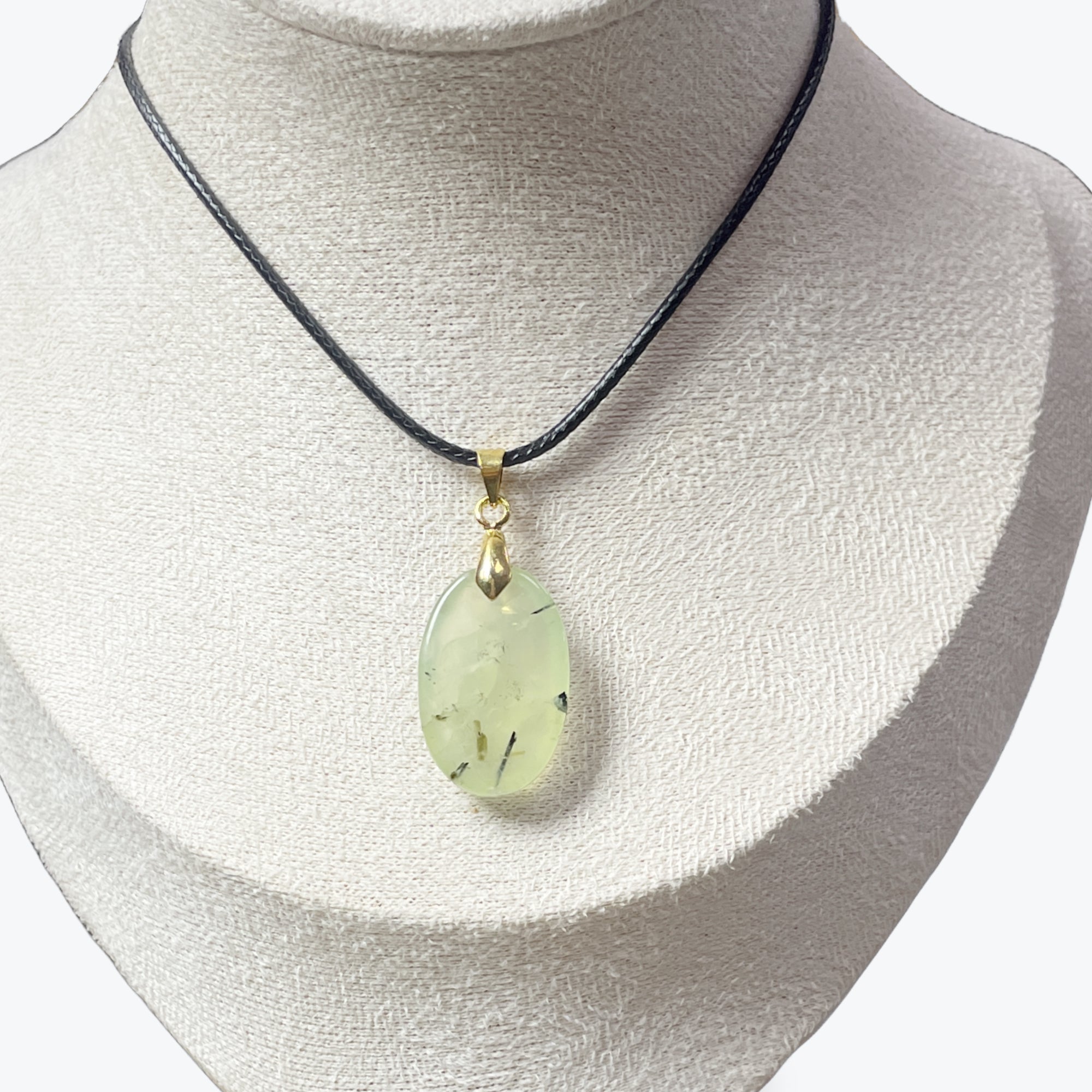 Pendentif Prehnite Ovale