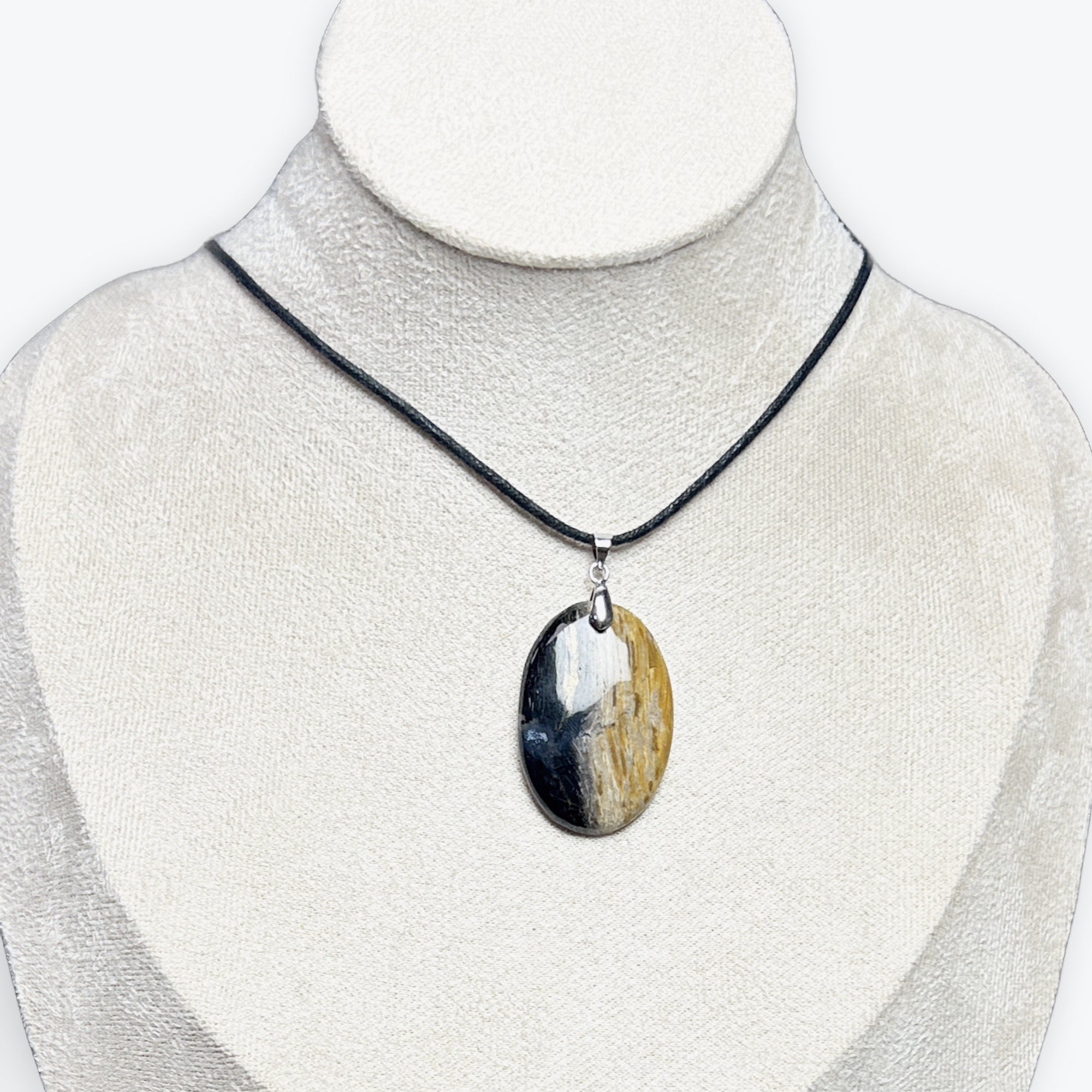 Pendentif | Bois De Palmier Fossilisés | Indonésie