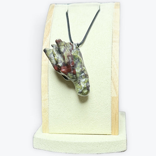 Pendentif Jaspe Sang de Dragon - Dragon